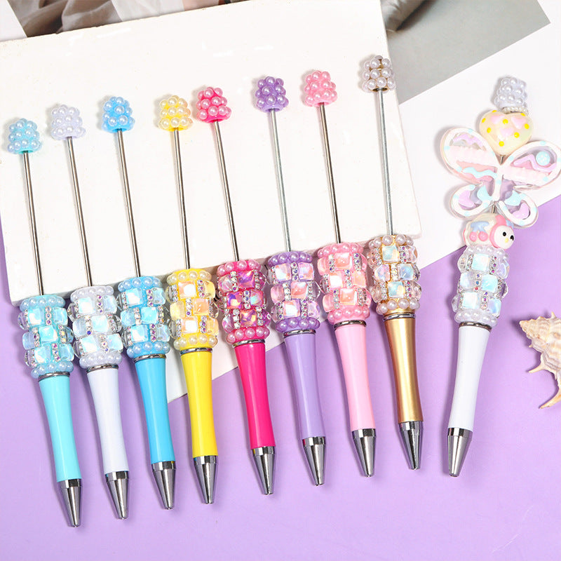 Wholesale 5pcs/ set Creative DIY Beaded Pen with High-Quality Craftsmanship