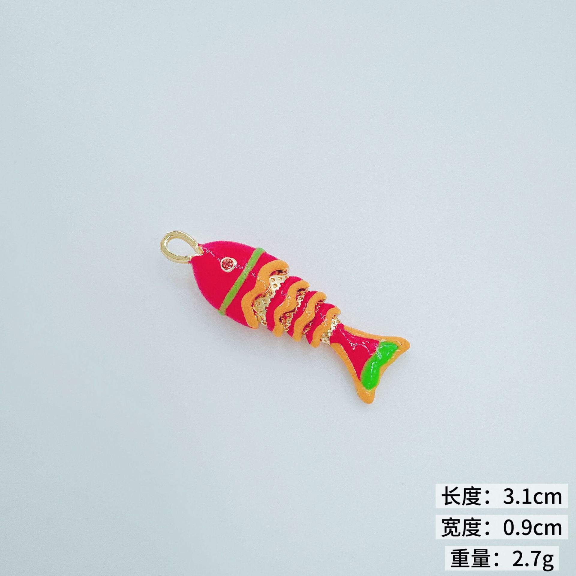 Wholesale Colorful Carp Pendant Necklace,  Copper Plated Gold,  Fashion Jewelry Accessory for Gift and Party