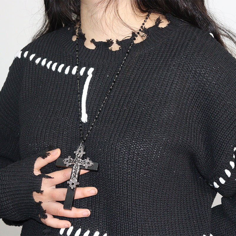 Wholesale  Cross Necklace  Long   Gothic Necklaces