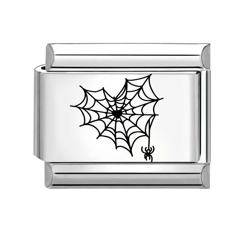 Wholesale 9mm Italian Charm Starter Bracelets DIY square Single Section Creative Stainless Steel Composable Bracelet