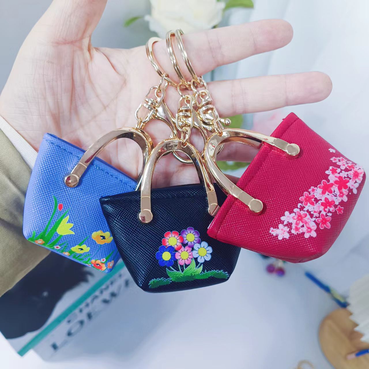Wholesale Storage Bag Leather Mini Bag  Keychain