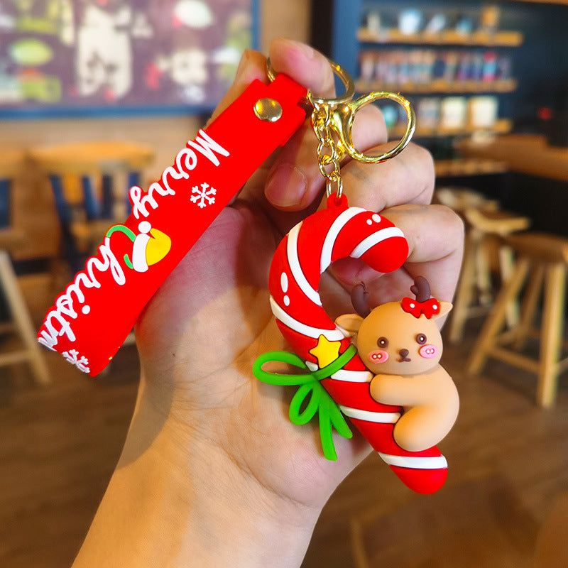 Wholesale Cartoon Cute Santa Claus Christmas Tree Keychains ACC-KC-FanChe001