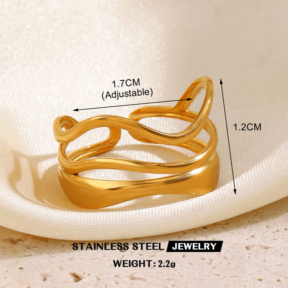Wholesale stainless steel heart open ring