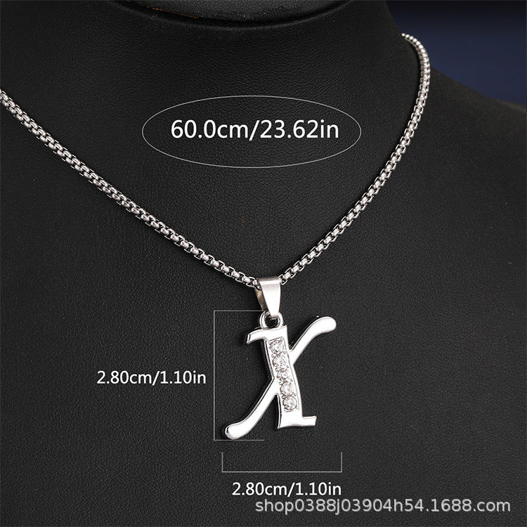 Wholesale  Titanium Steel English letter necklace