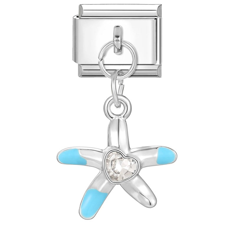 Wholesale Italian Charm Bracelet 9mm DIY creative steel color dream pendant  Creative Stainless Steel Composable Bracelet