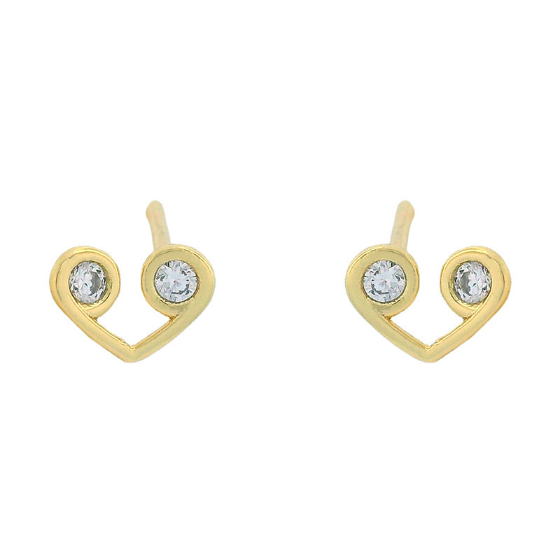 Wholesale  14K Gold-plated Small and Exquisite Open Love Earrings