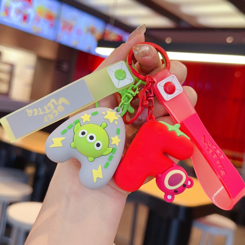 Wholesale Cartoon English Alphabet Animal Story Keychain