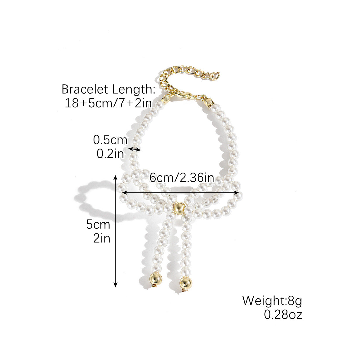 Wholesale Simple Pearl Butterfly Knot Necklaces Bracelet