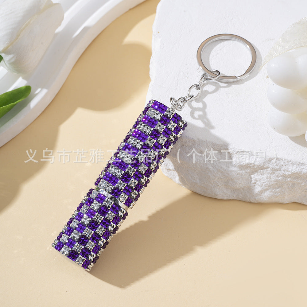 Wholesale Colorful Rhinestone 5ml Perfume Bottle Portable  Keychains