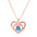 Wholesale  love butterfly necklace women's hollow heart-shaped letter l love you clavicle chain