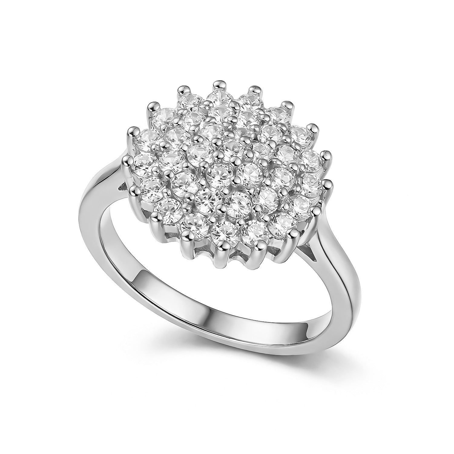 Wholesale Three In One Heart Shaped Copper Zircon Ring Trendy Everyday Jewelry Accessory