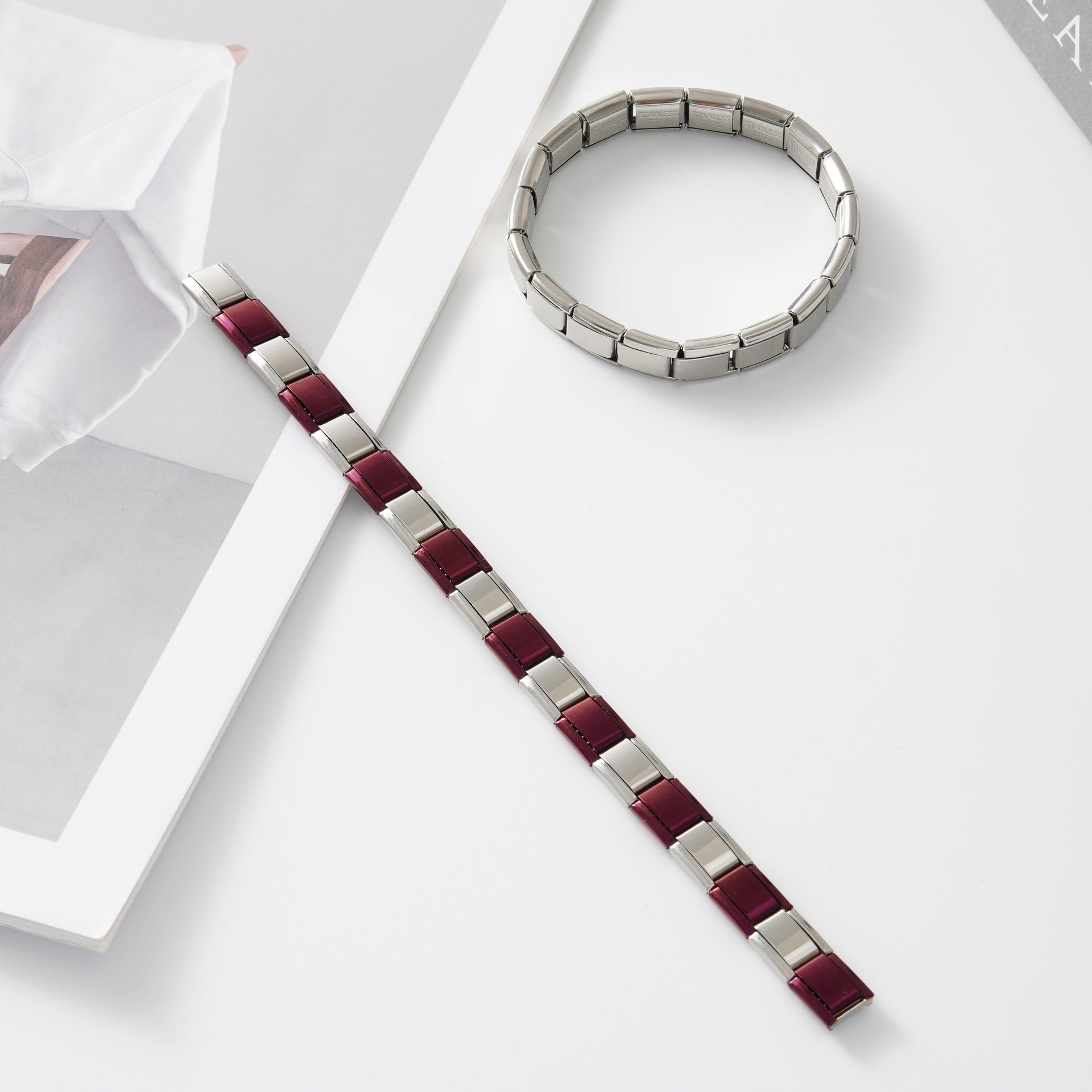 Wholesale Italian Charm Bracelet 9mm DIY Splicing Cute Creative Stainless Steel Composable Bracelet