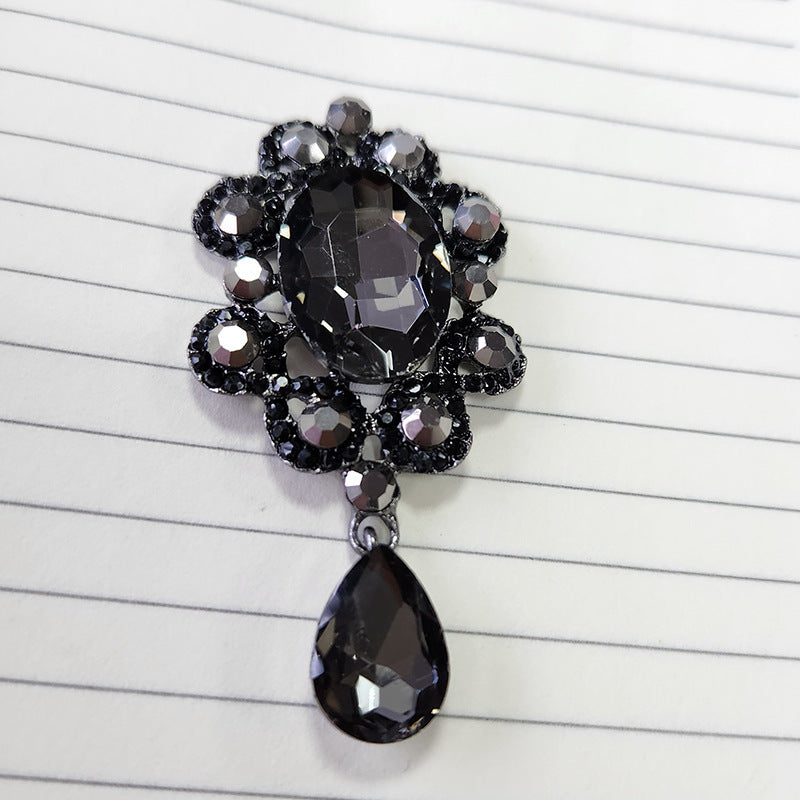 Wholesale  Diamond Pearl Flower Sun God flower brooch gem pendant