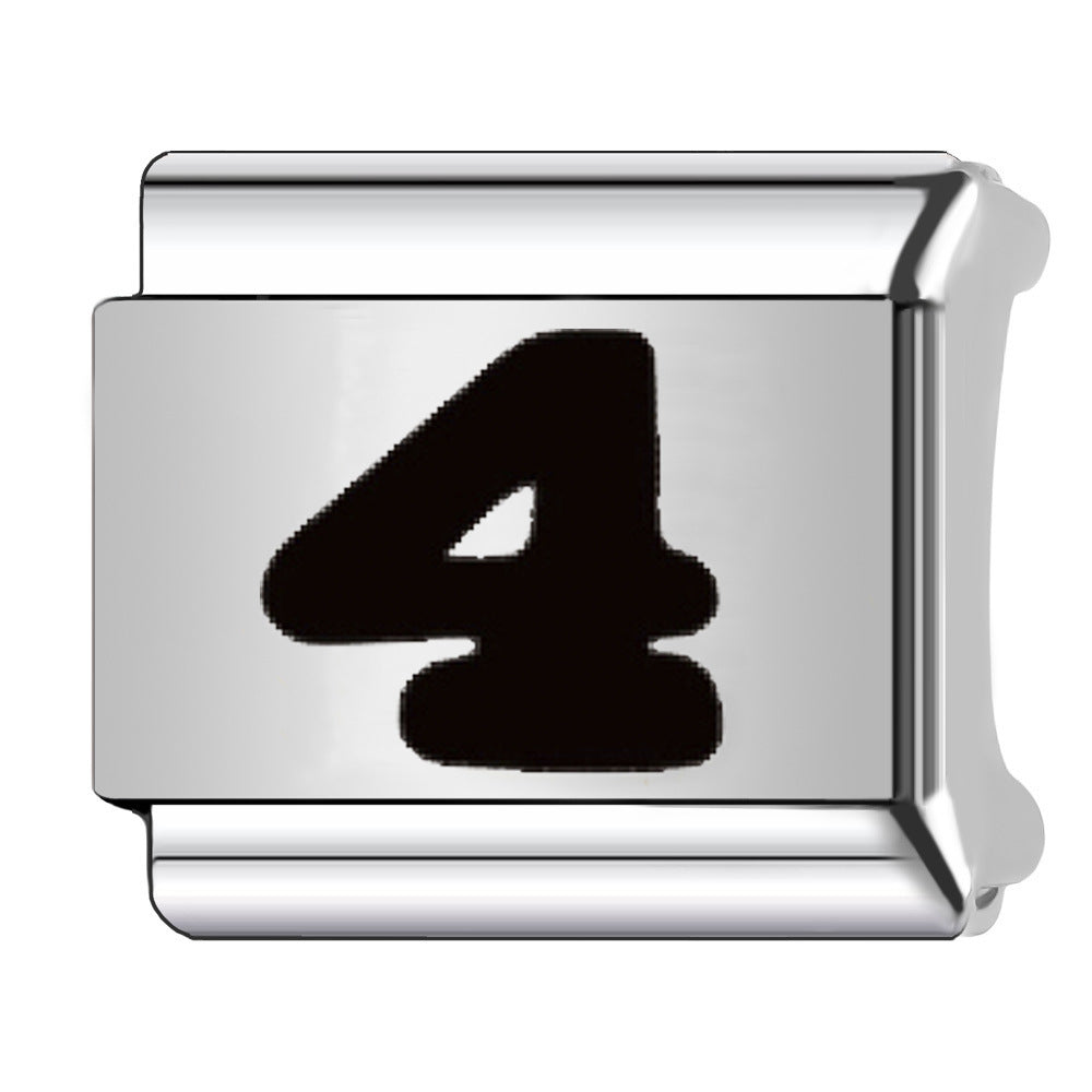 Wholesale  Italian Charm Bracelet 9mm DIY  pink   Creative Stainless Steel Composable Bracelet