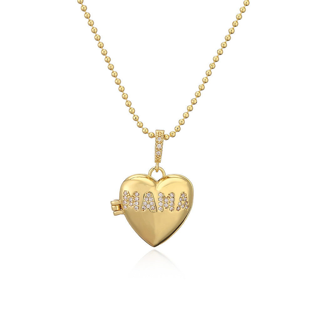 Wholesale Copper Love LOVE/MAMA Photo Clip Pendant Necklace ACC-NE-AG007