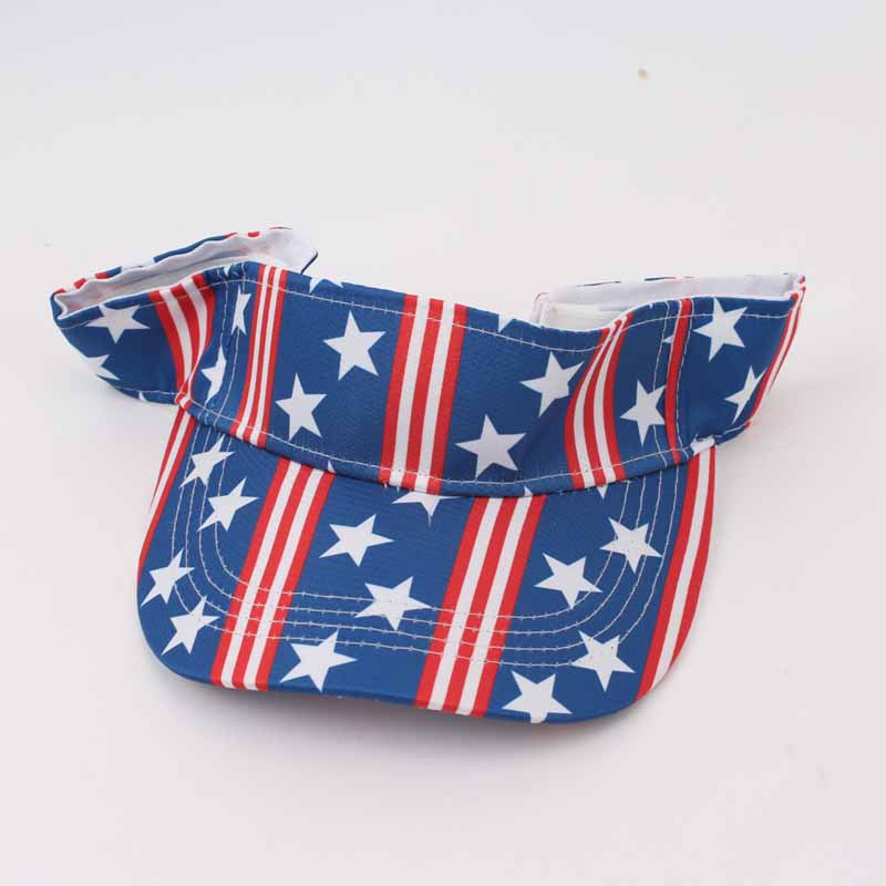 Wholesale American Independence Day Stars and Stripes Hollow Hat Sun Hat ACC-HT-YeTong001