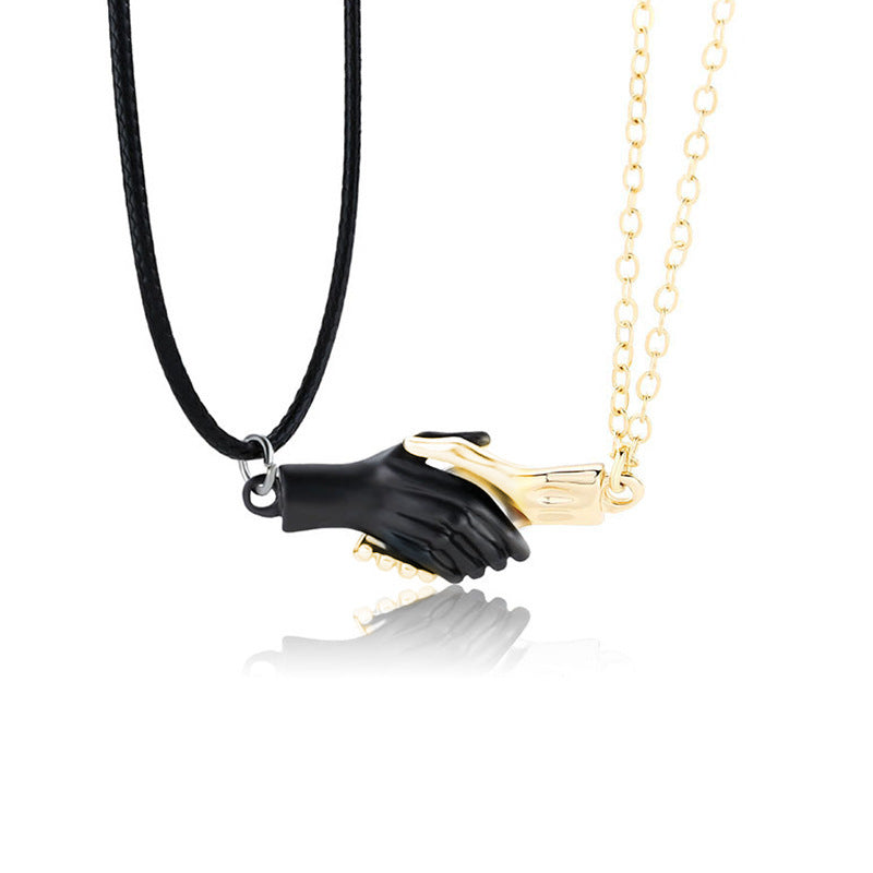Wholesale Palm Magnet Pendant Handshake Clavicle Chain Choker Necklace ACC-NE-JiuS004