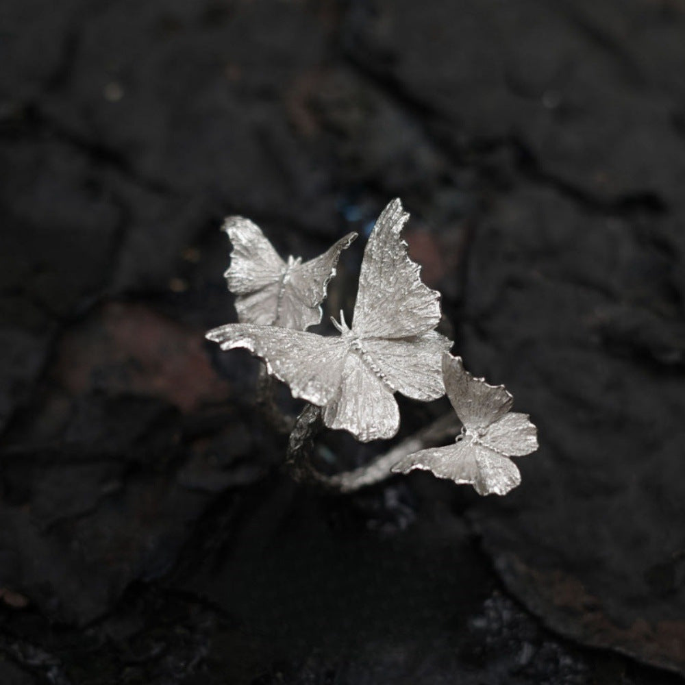 Wholesale Butterfly Ring 925 Sterling Silver Surround Butterfly Ring