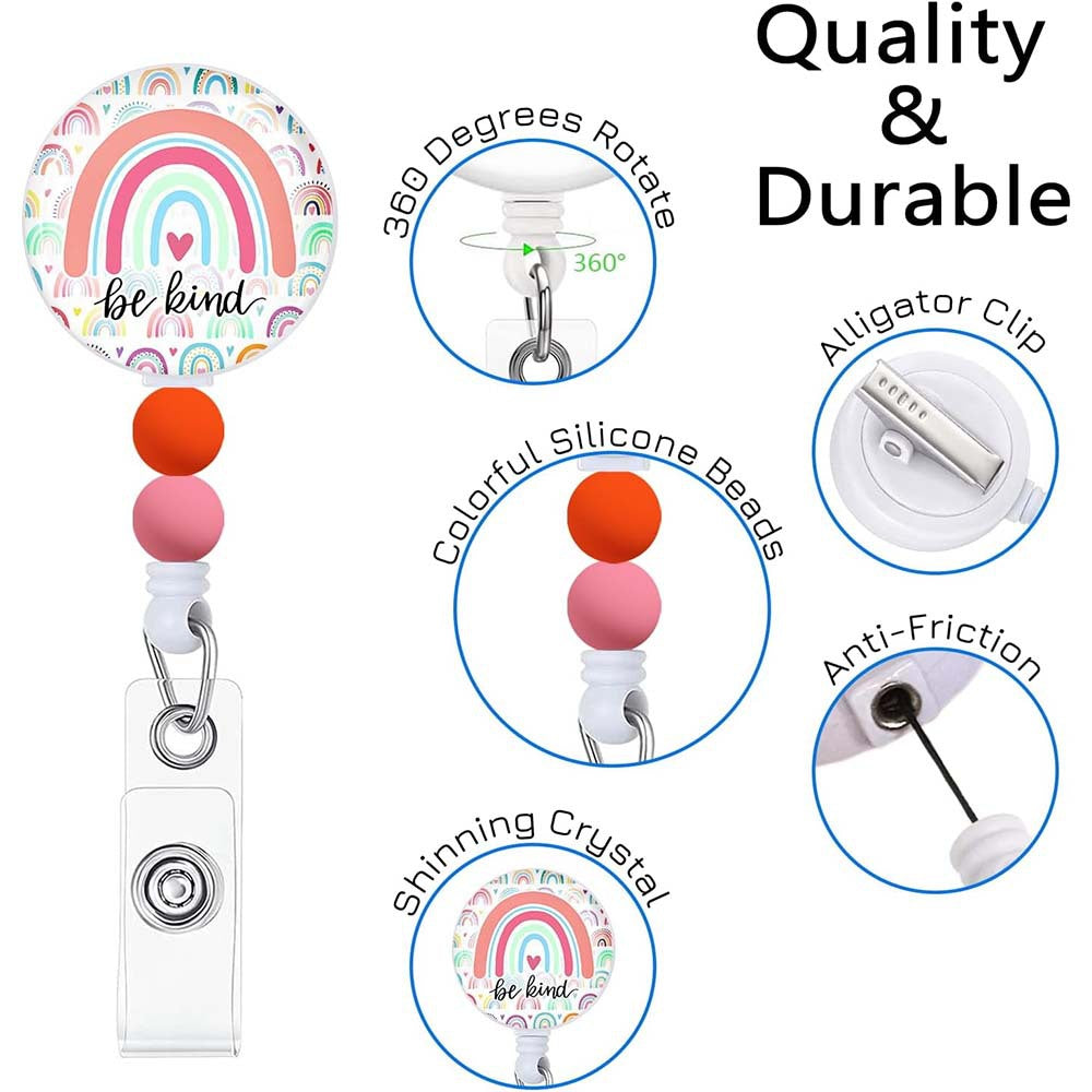 Wholesale Rainbow Devil Eyes Autism Badge Scroll Retractable Keychain Badge Reels ACC-KC-ChiHai009