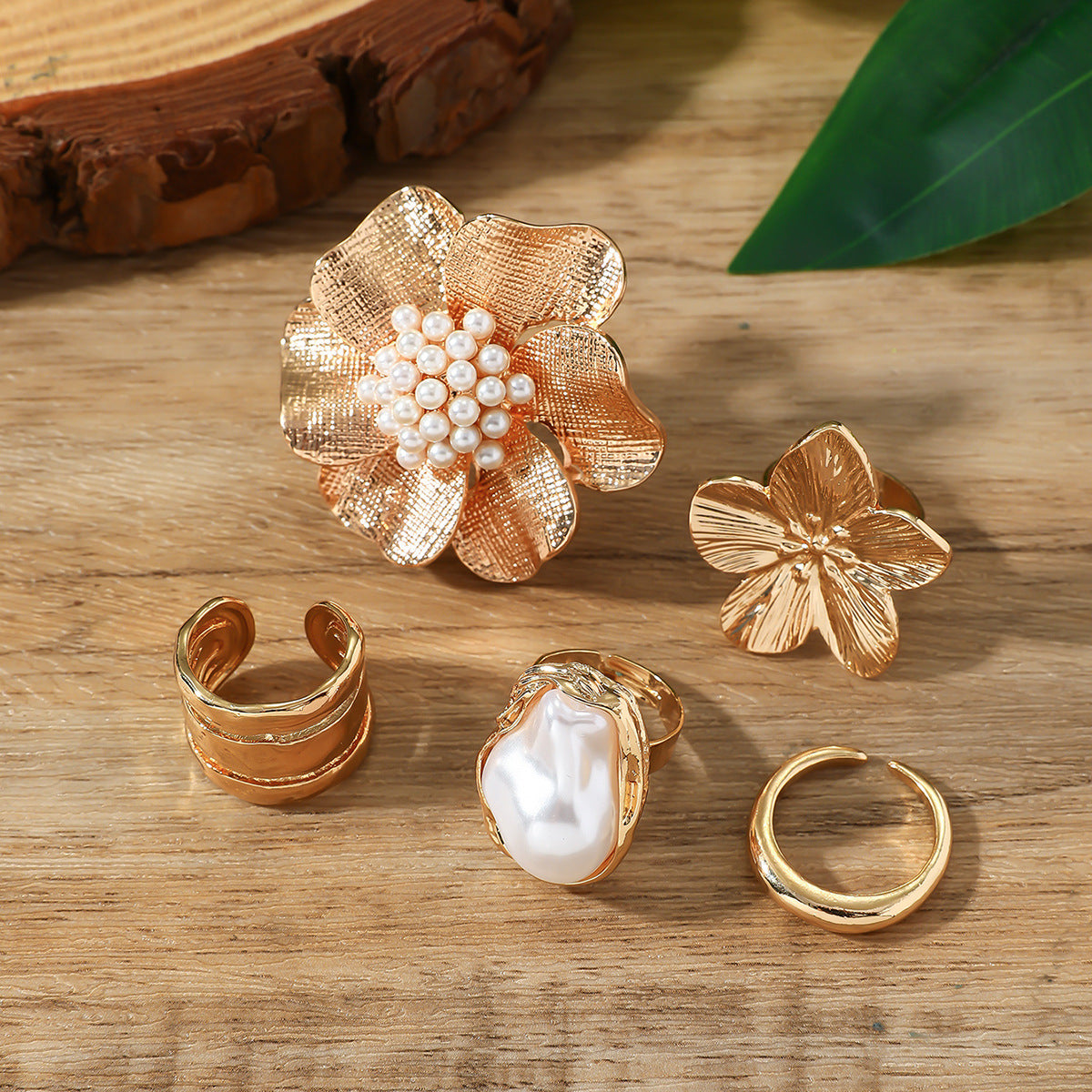 Wholesale high-end ins ring bracelet simple niche retro exaggerated open ring