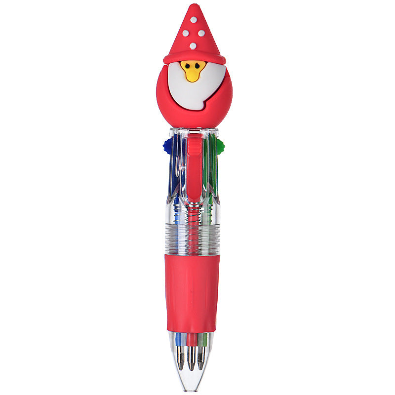 Wholesale Cute cartoon Christmas four-color ballpoint pen