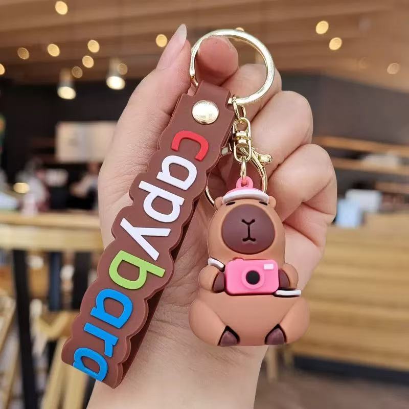 Wholesale Cute Capybara Keychain Bag Pendant Creative Car Key Accessory Boutique Resale
