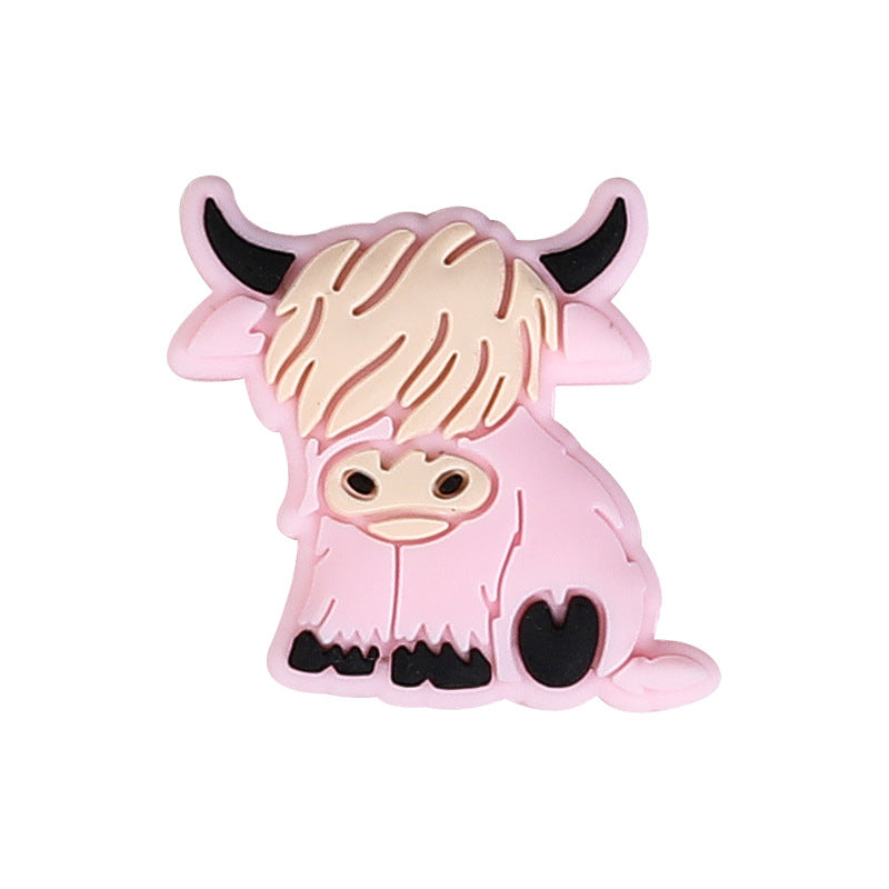 Wholesale 20pcs Cartoon Bull Head Focal Beads DIY Bead Accessories