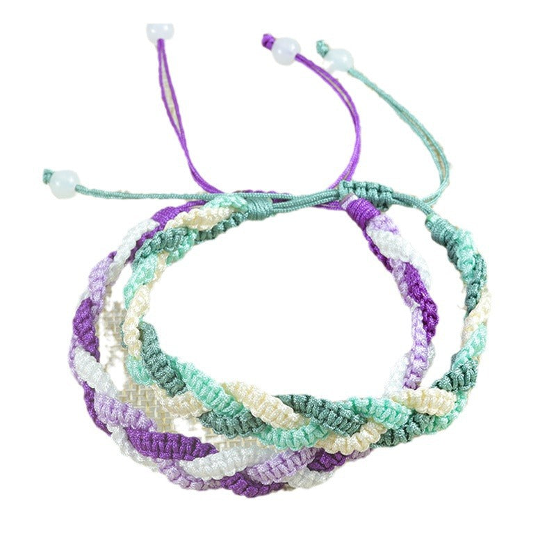 Wholesale Bohemian Braided Bracelet Macaron Splicing Color Multi-layer Bracelet ACC-BT-YiYe010