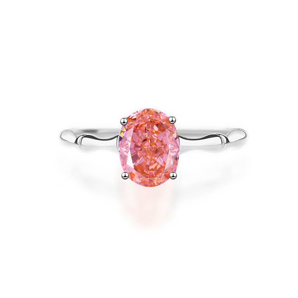 Wholesale S925 silver high carbon diamond ice flower cut zircon ring