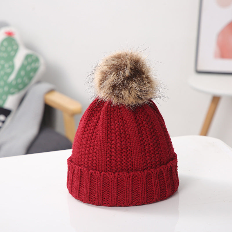 Wholesale Warm Pom Pom Knitted Hat ACC-HT-Suli005