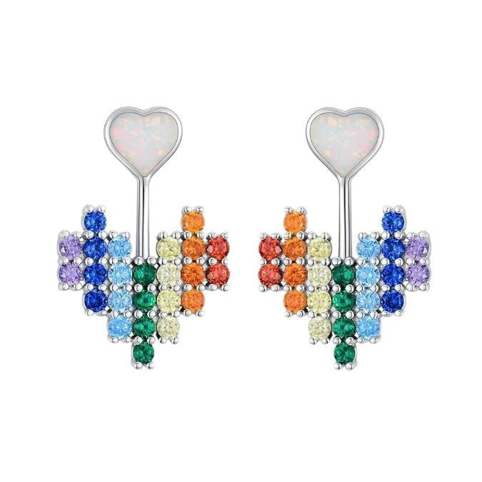 Wholesale  love earrings color love heart-shaped earrings