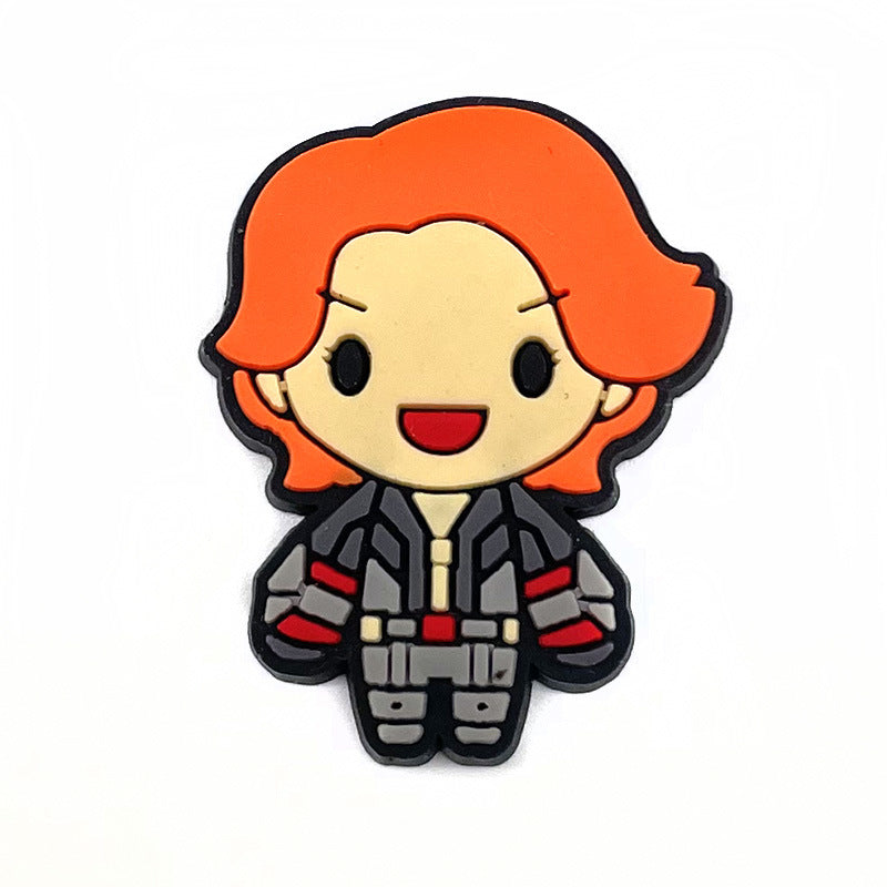 Wholesale 10pcs Soft rubber superhero cartoon Charms