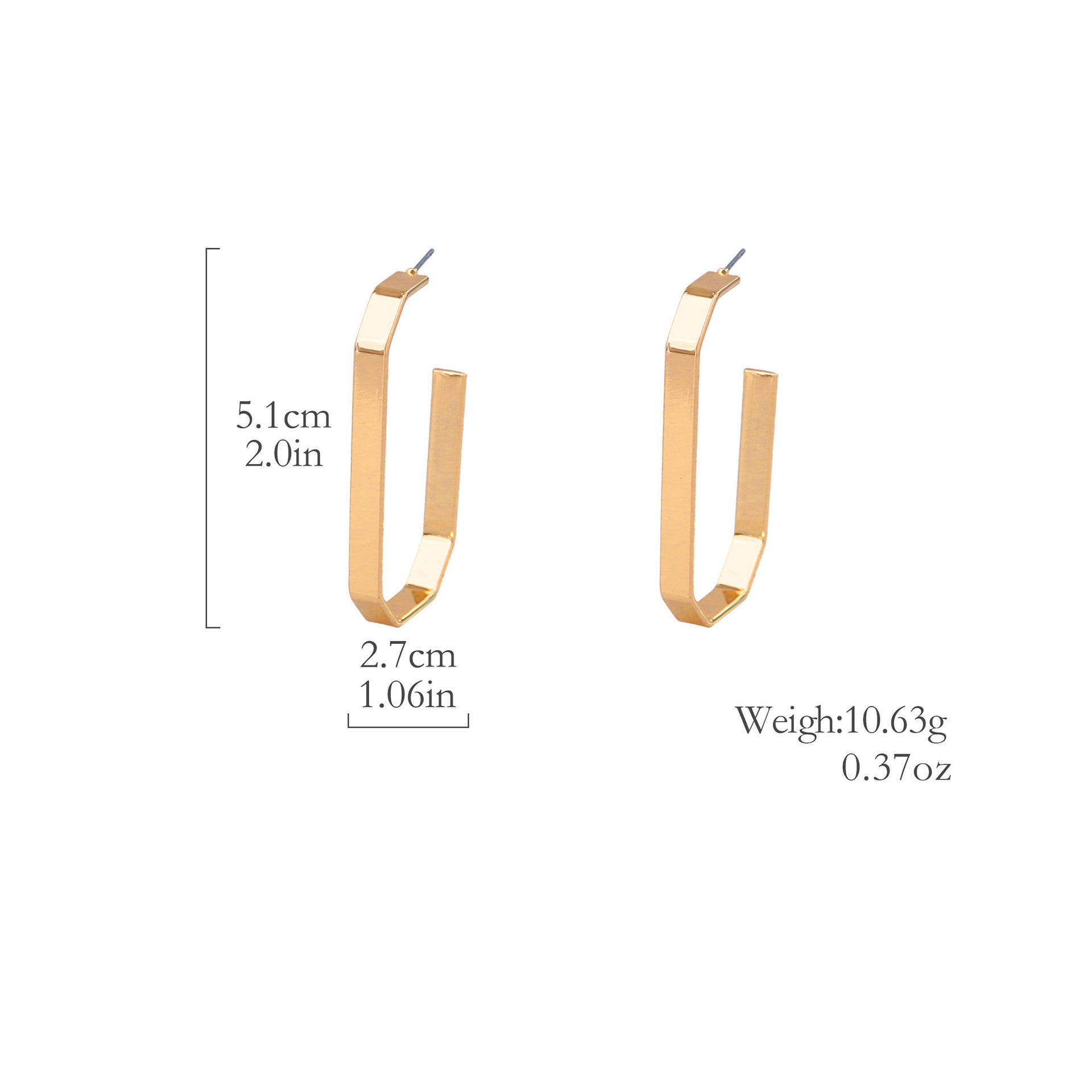 Wholesale  Geometry Exaggerated Big Ear Ring Earrings