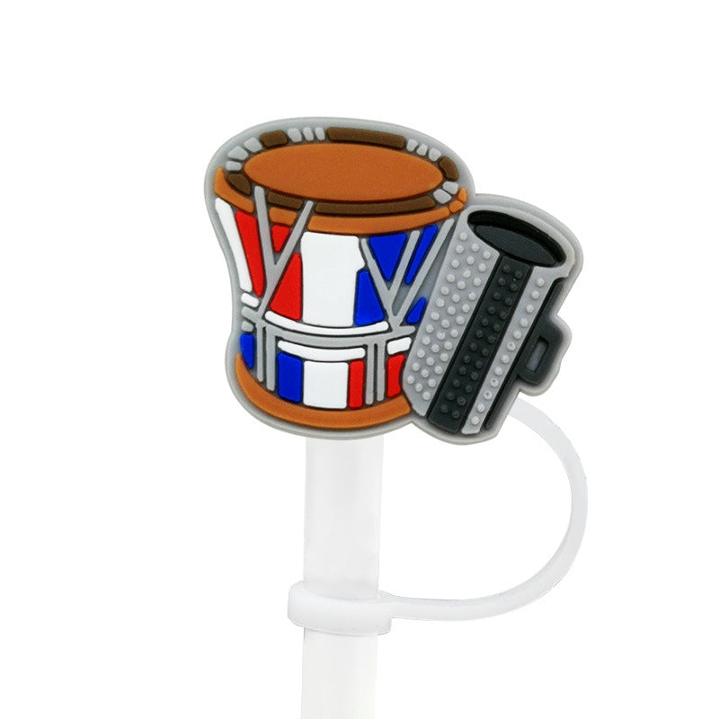 Wholesale 10pcs 7-8mm PVC Mexican Style Straw Tube Cap