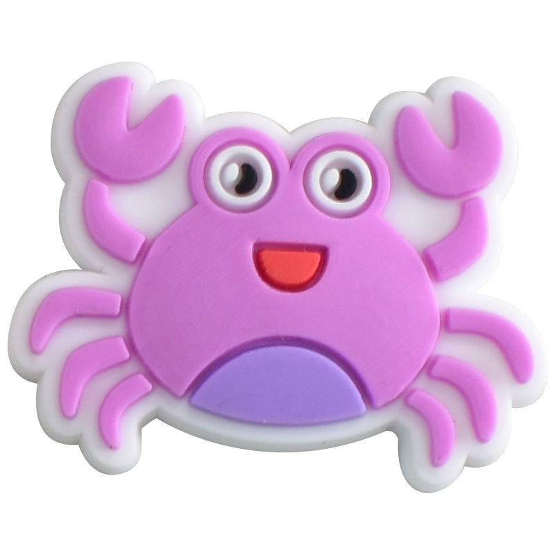 Wholesale Random 100pcs Fresh Summer Cartoon Clogs PVC Soft Rubber Slippers Decoration Shoes Charms ACC-SC-RYY033