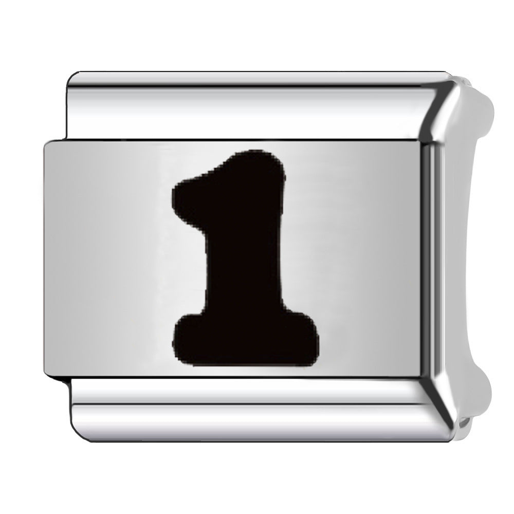 Wholesale  Italian Charm Bracelet 9mm DIY  pink   Creative Stainless Steel Composable Bracelet