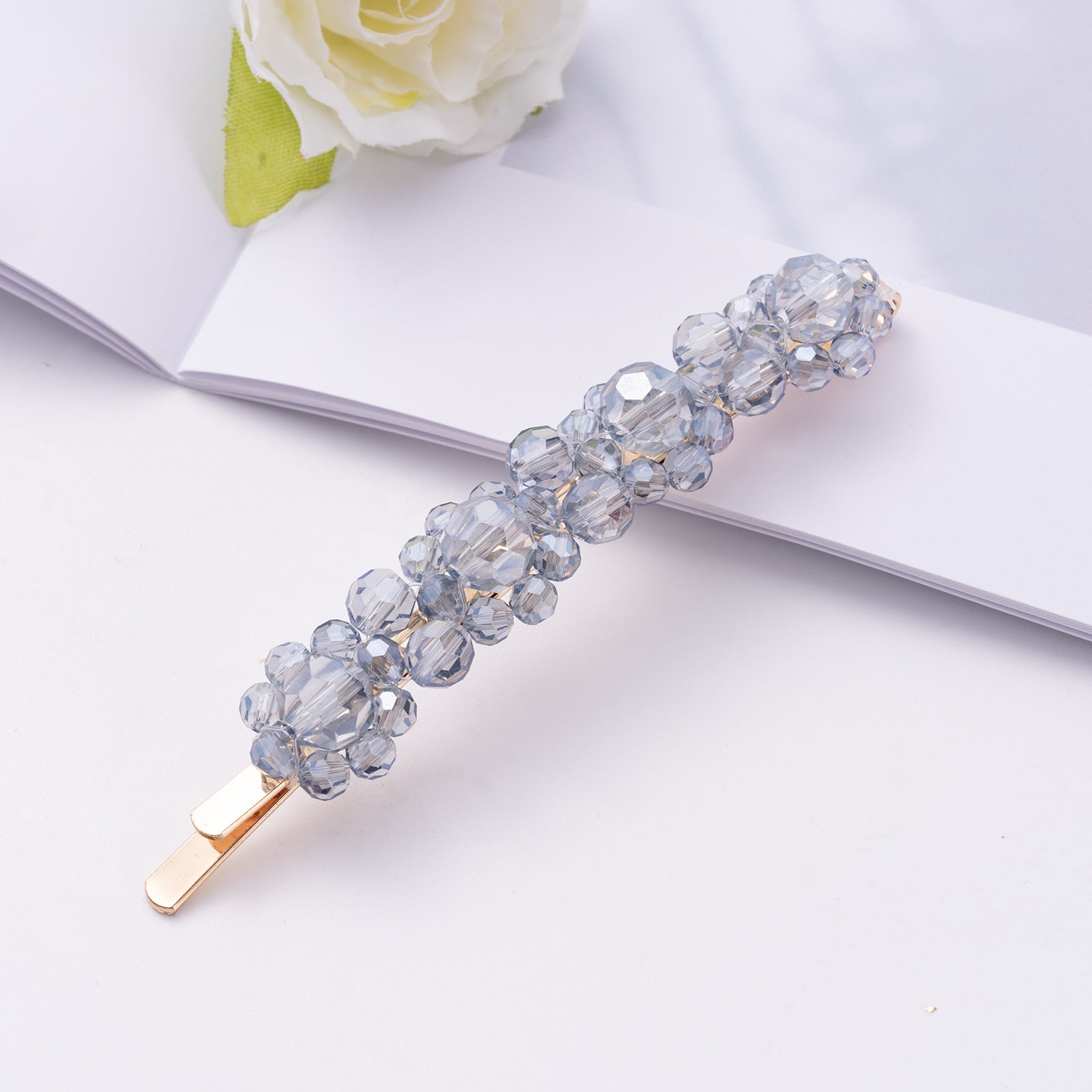 Wholesale Crystal Three Flower Hair Clip Korean Minimalist Women S Fashion Accessory