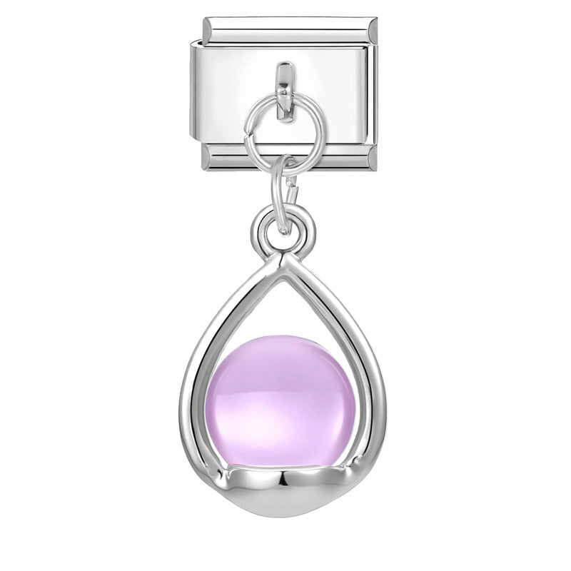 Wholesale Italian Charm Bracelet 9mm DIY Splicing Colorful Silver Pendant Stainless Steel Composable Bracelet