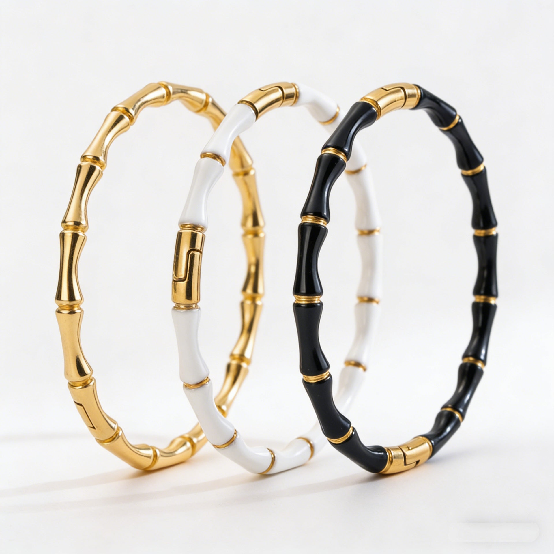 Wholesale Stainless Steel Plated Creative Geometric Bamboo Knot Bracelet
