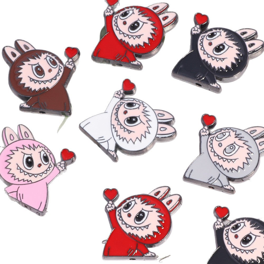 Wholesale Alloy 10pcs Cute Cartoon Beads DIY Bead Accessories