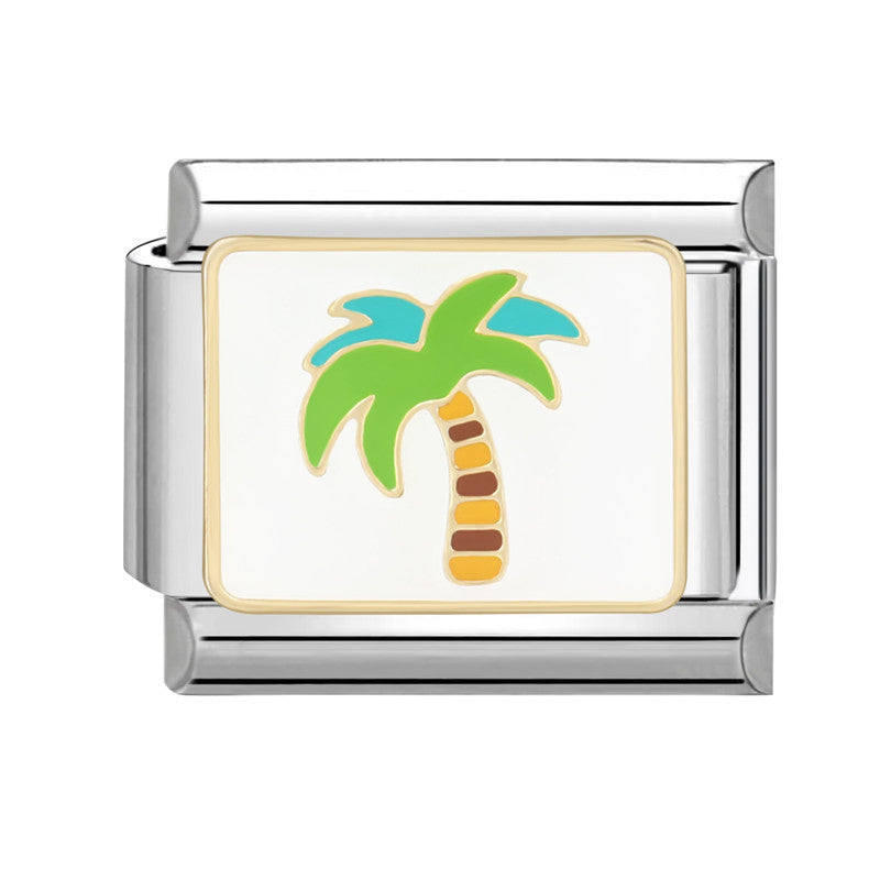 Wholesale Italian Charm Bracelet 9mm DIY Splicing White Series Titanium Steel Composable Bracelet