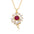 Wholesale Light luxury elegant anchor micro-inlaid real gold necklace