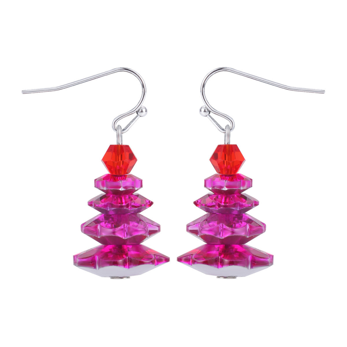 Carton de gros dessin animé Elk Old Snowman Boucles d'oreilles colorées