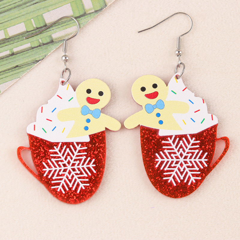 Wholesale Cartoon Christmas Series Acrylic Earrings