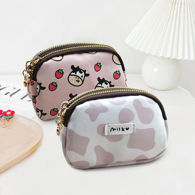 Wholesale New Style Double Zipper Cute Cow Wallet  ACC-WT-BiLH003