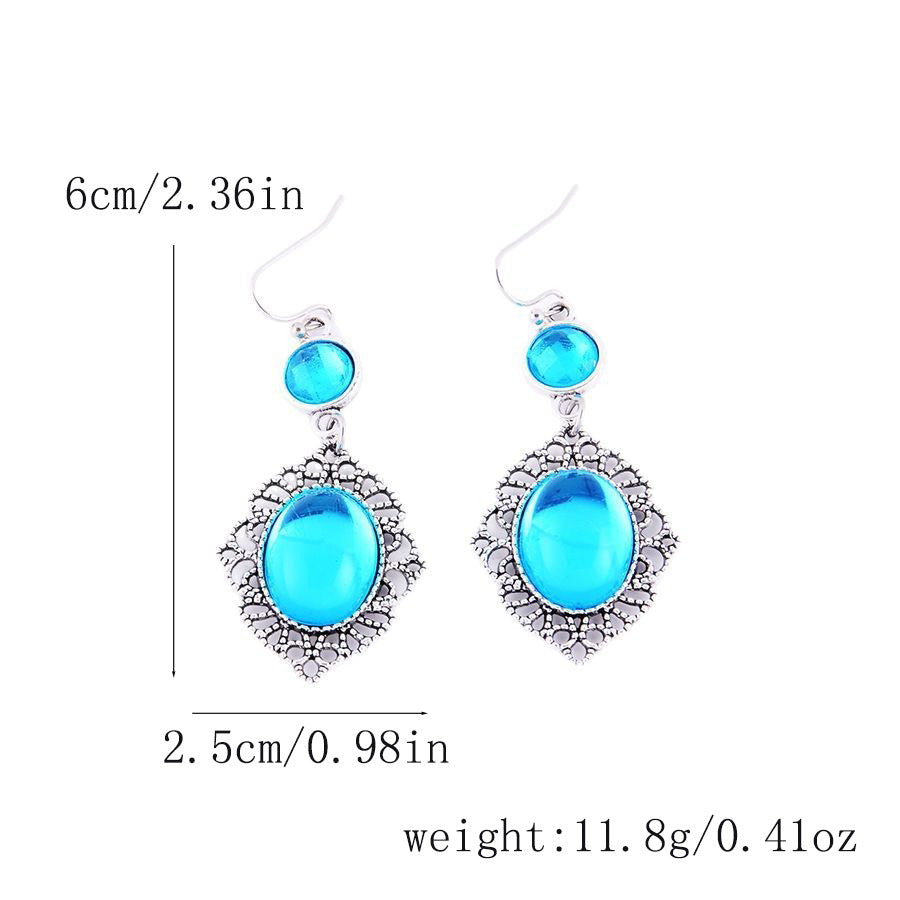 Wholesale  Bohemian Style Blue Pendant Earrings