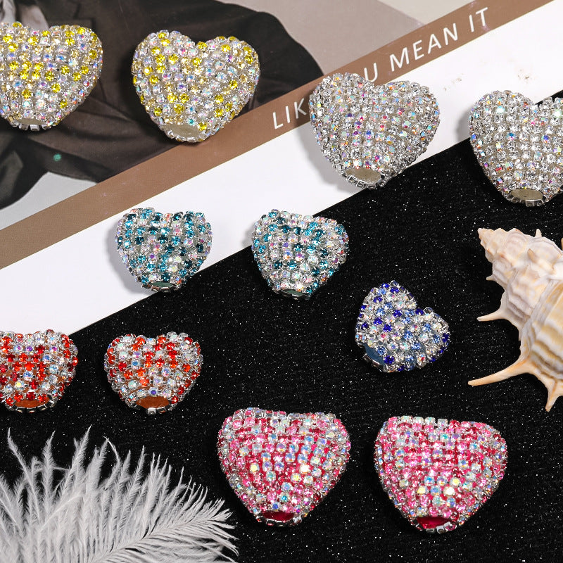Wholesale 5pcs Water Diamond Love Diamond Ball DIY Acrylic Straight Hole Bead Accessories ACC-BDS-BLG008