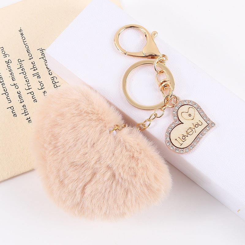 Wholesale Plush Heart Keychains ACC-KC-GeLian003