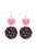 Wholesale Valentine's Day Heart Bow Round Acrylic Wooden Earrings
