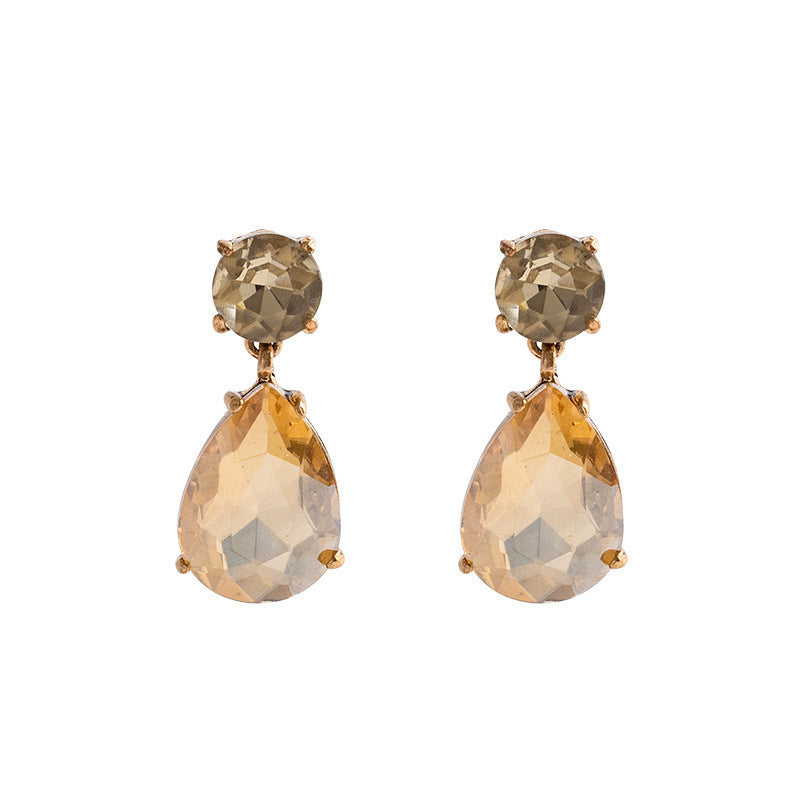 Wholesale drop-shaped diamond earrings